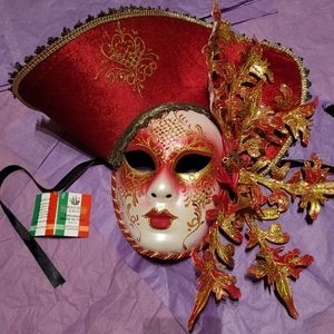 Venetian Mask Made in Venice Italy NWT